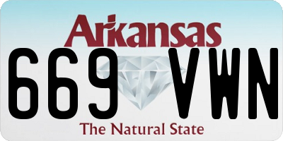 AR license plate 669VWN