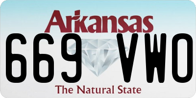 AR license plate 669VWO