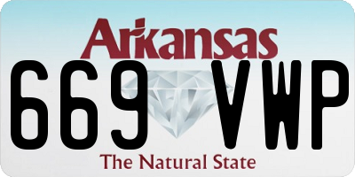AR license plate 669VWP