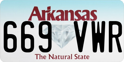 AR license plate 669VWR