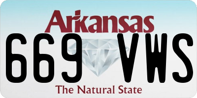 AR license plate 669VWS