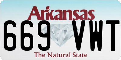 AR license plate 669VWT