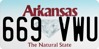 AR license plate 669VWU