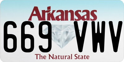 AR license plate 669VWV