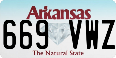 AR license plate 669VWZ