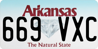 AR license plate 669VXC