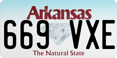 AR license plate 669VXE