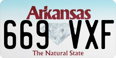 AR license plate 669VXF