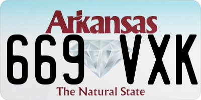 AR license plate 669VXK