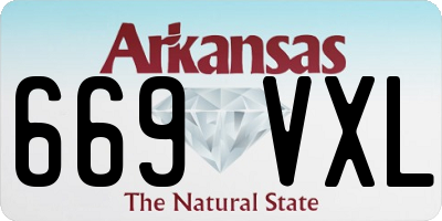 AR license plate 669VXL