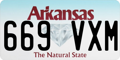 AR license plate 669VXM