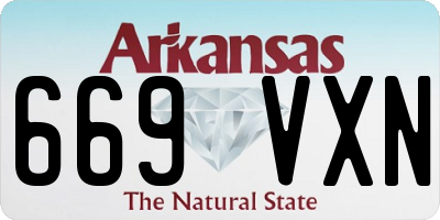 AR license plate 669VXN