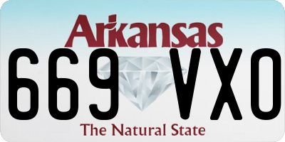 AR license plate 669VXO