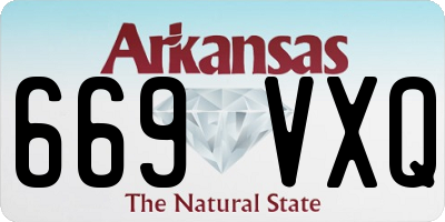 AR license plate 669VXQ