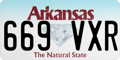 AR license plate 669VXR
