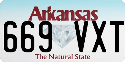 AR license plate 669VXT