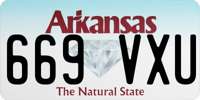 AR license plate 669VXU