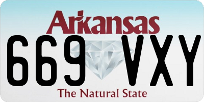 AR license plate 669VXY
