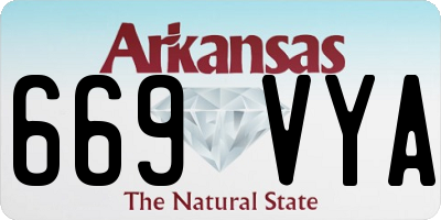 AR license plate 669VYA