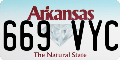 AR license plate 669VYC