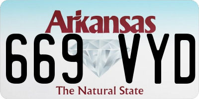 AR license plate 669VYD
