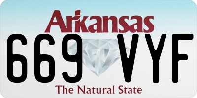 AR license plate 669VYF