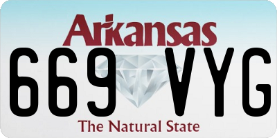 AR license plate 669VYG