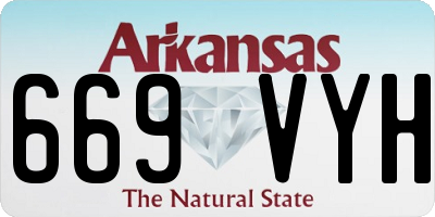 AR license plate 669VYH