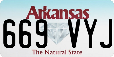 AR license plate 669VYJ