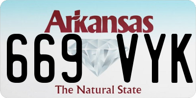 AR license plate 669VYK
