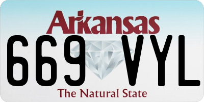 AR license plate 669VYL