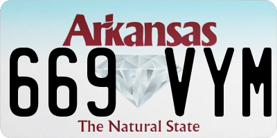 AR license plate 669VYM