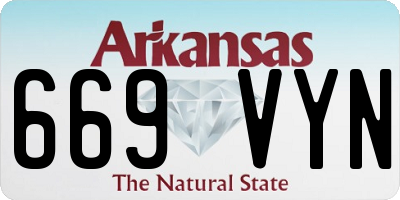AR license plate 669VYN