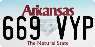 AR license plate 669VYP