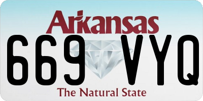 AR license plate 669VYQ