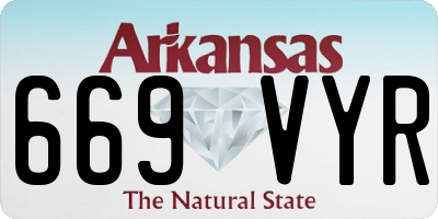 AR license plate 669VYR