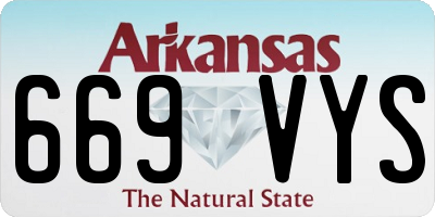 AR license plate 669VYS