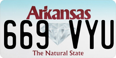 AR license plate 669VYU