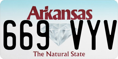 AR license plate 669VYV