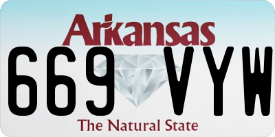 AR license plate 669VYW