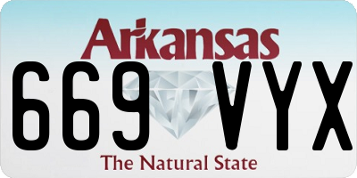 AR license plate 669VYX
