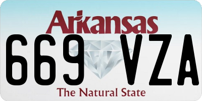 AR license plate 669VZA