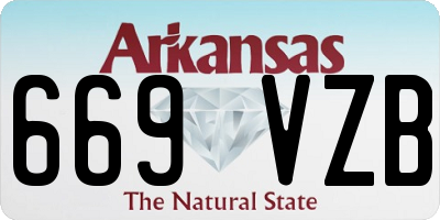 AR license plate 669VZB