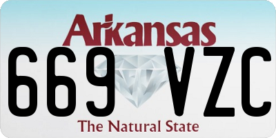 AR license plate 669VZC