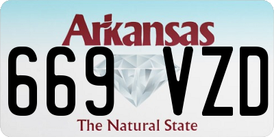 AR license plate 669VZD