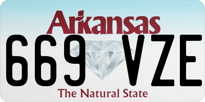 AR license plate 669VZE