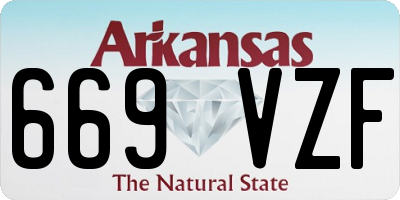 AR license plate 669VZF