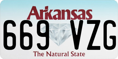 AR license plate 669VZG