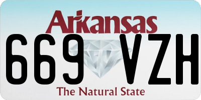 AR license plate 669VZH