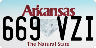 AR license plate 669VZI